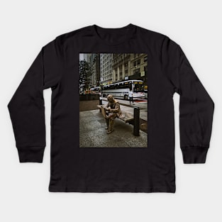 Broadway Manhattan Street NYC Kids Long Sleeve T-Shirt